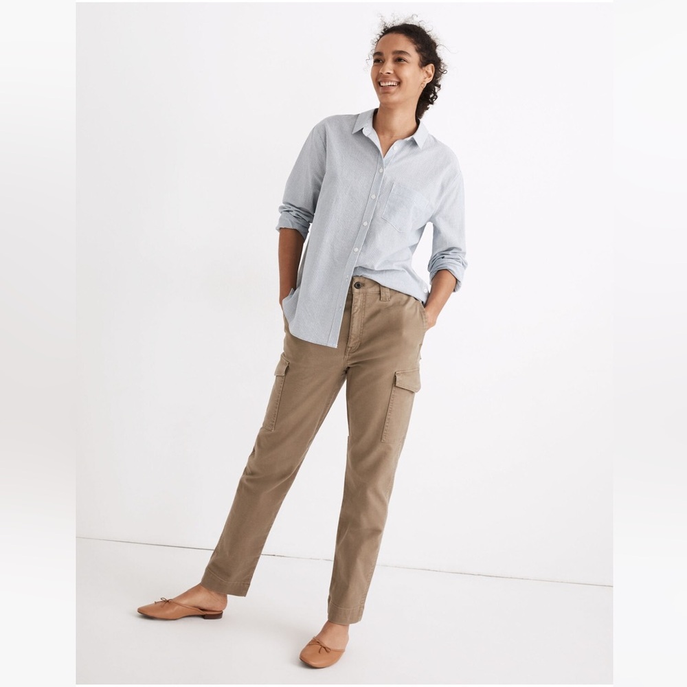 Madewell Classic Straight Cargo Pants Tan Green Khaki - 26